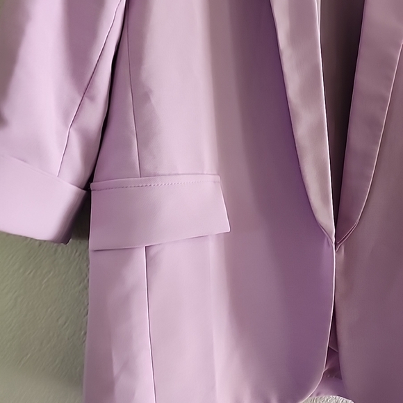 Spring Lilac Lavendar Open Blazer Long Casual Modest Church Wear Size Medium - Picture 10 of 15